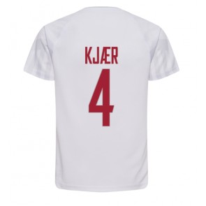 Danmark Simon Kjaer #4 Bortatröja VM 2022 Kortärmad